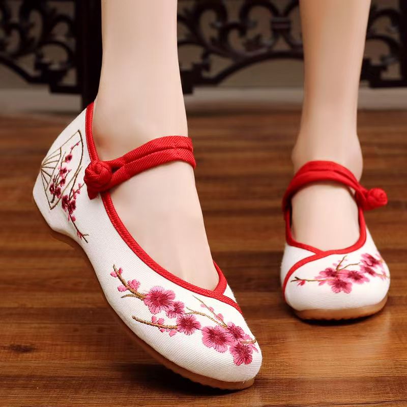 Embroidery Fabric - Women Ethnic Style Wedge Embroidered Cheongsam