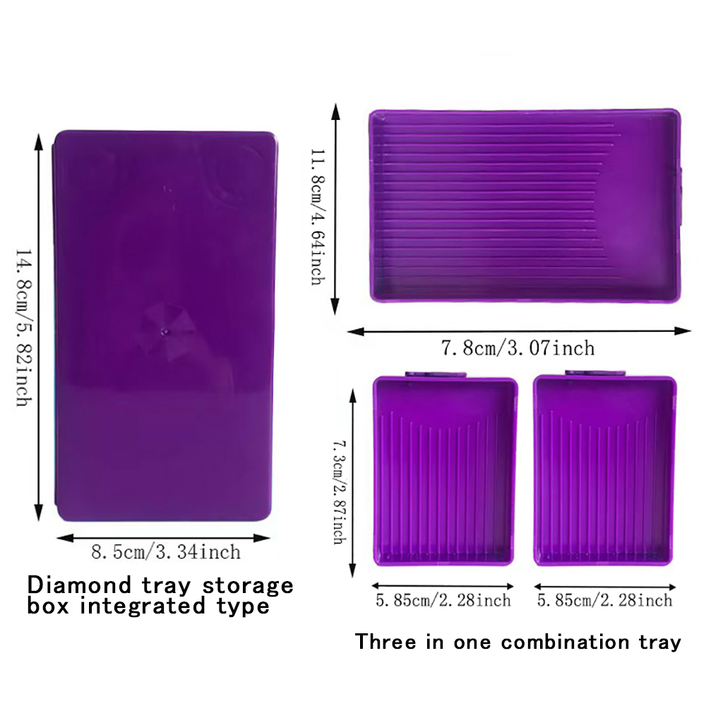 Diamond Painting Tray with Lid - Embroidery Needle Pen ulasan dan harga
