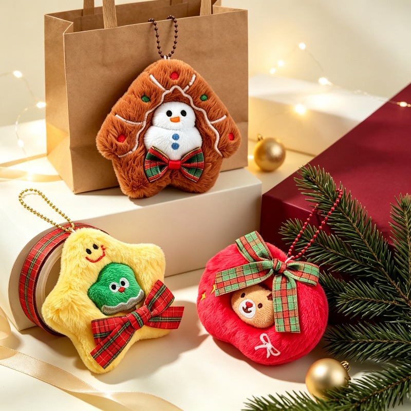 3 Pack Plush Embroidery Christ - Embroidery Xmas Tree ulasan dan harga
