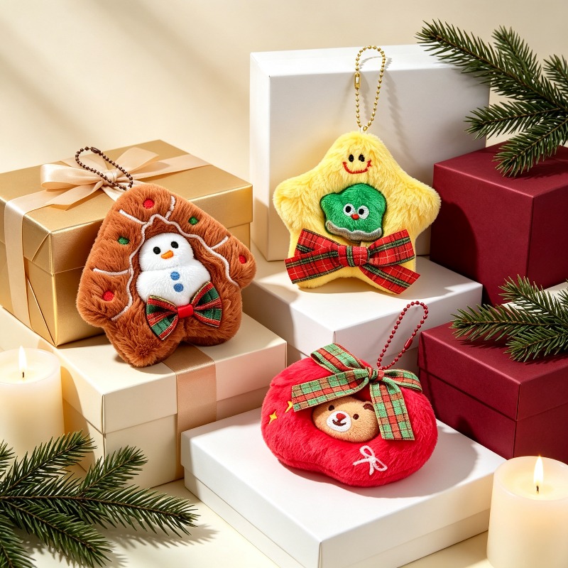 3 Pack Plush Embroidery Christ - Embroidery Xmas Tree ulasan dan harga