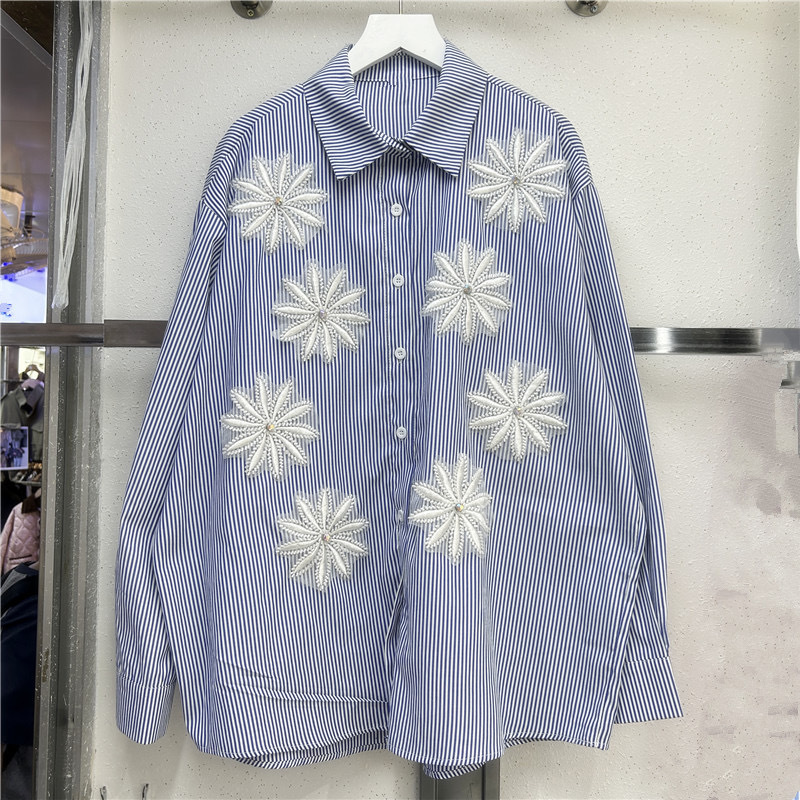 Blouses Women Shirt Vintage Tu - Embroidery Artwork ulasan dan harga