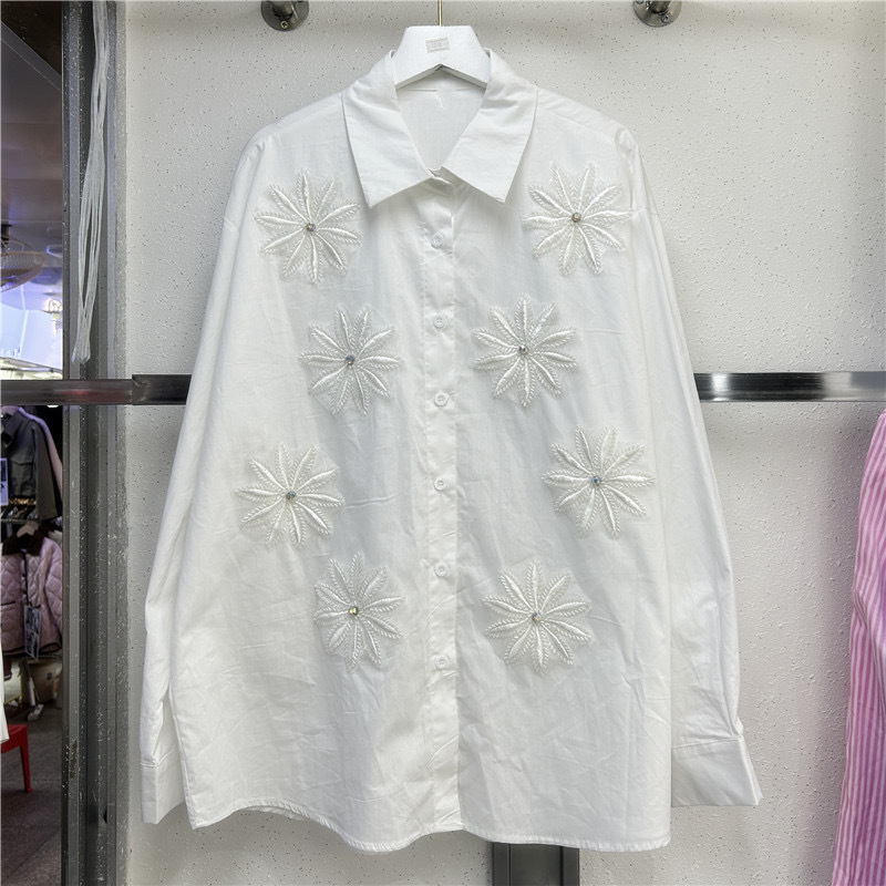 Blouses Women Shirt Vintage Tu - Embroidery Artwork ulasan dan harga