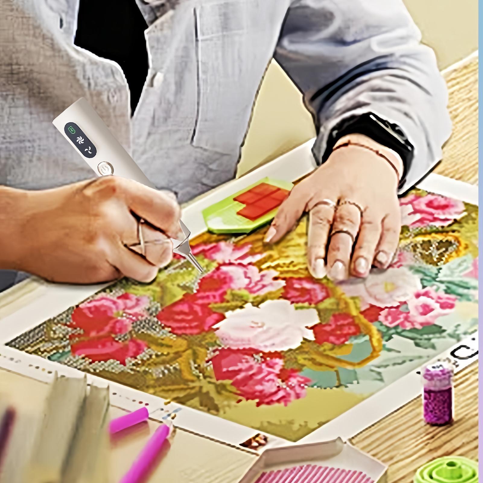 Wireless Diamond Art Pen 2 Adj - Embroidery Needle Pen ulasan dan harga