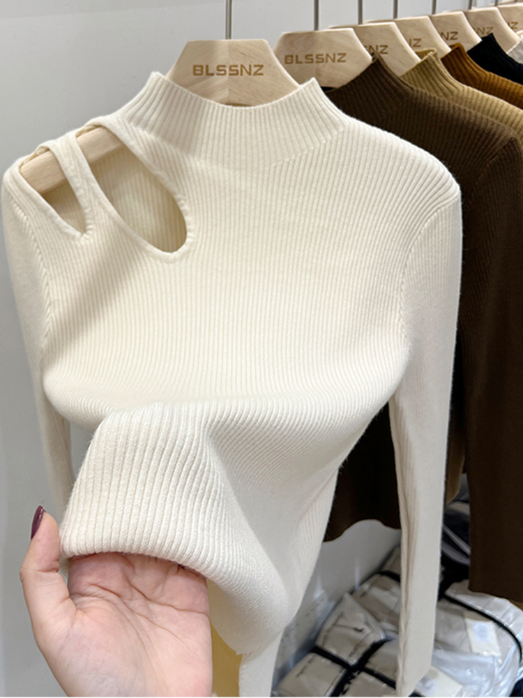 2026 Hollow-out Turtleneck Kni - Embroidery Thread Yarn ulasan dan harga