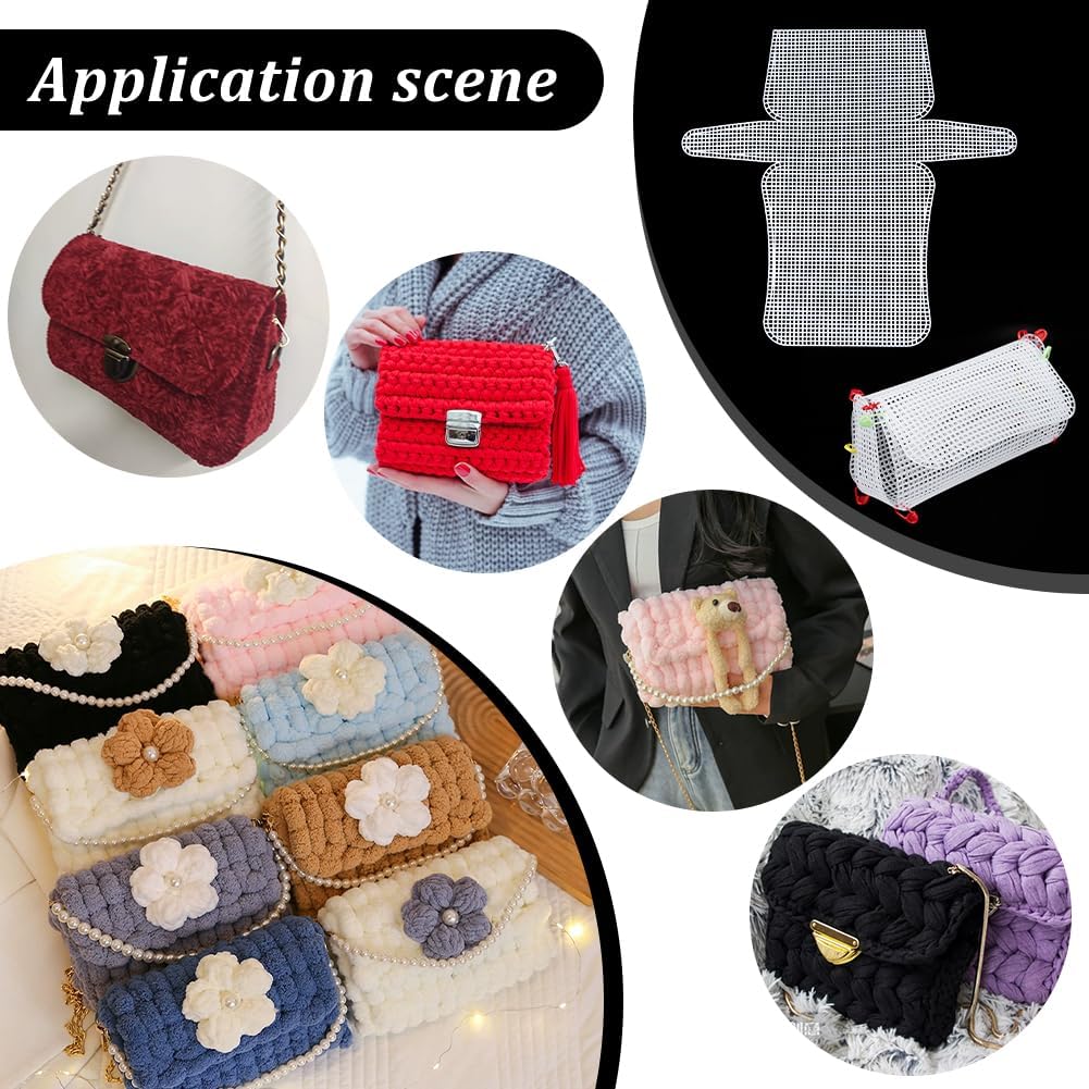 1-4Pcs Plastic Mesh Canvas She - Embroidery Bag ulasan dan harga