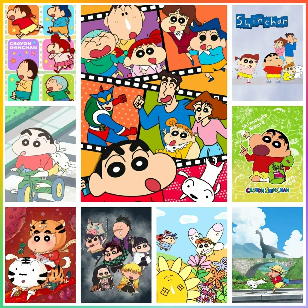 Anime Cute Crayons Shin Chan 5 - Embroidery Cross Stitch Patterns ulasan dan harga