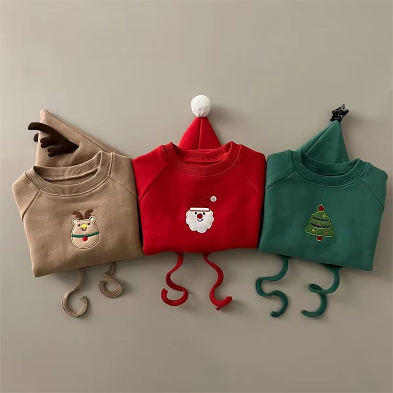 Baby Christmas Romper with Hat - Embroidery Xmas Tree ulasan dan harga
