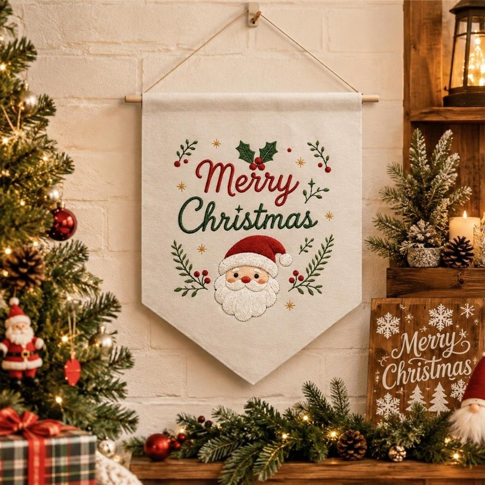 Handmade Christmas Embroidery  - Embroidery Xmas Tree ulasan dan harga