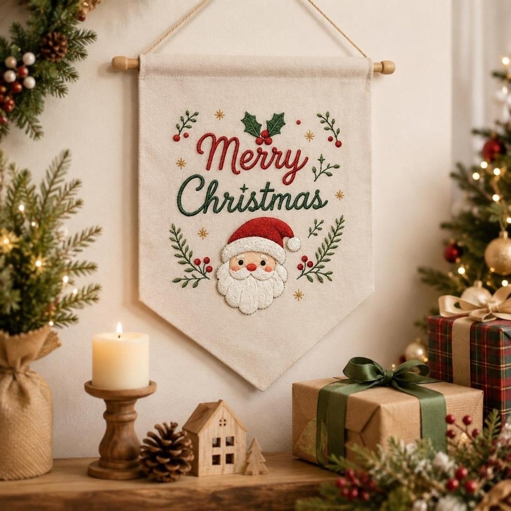 Handmade Christmas Embroidery  - Embroidery Xmas Tree ulasan dan harga