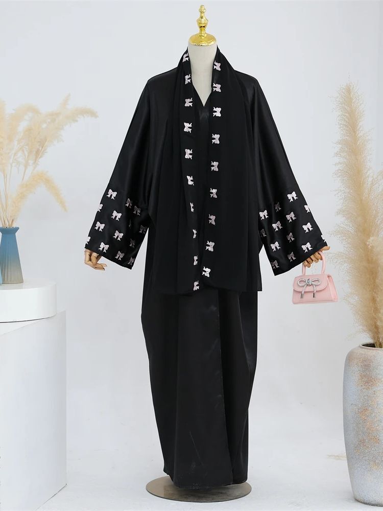 Ramadan Black Heart Abaya Dame - Embroidery Kebaya ulasan dan harga