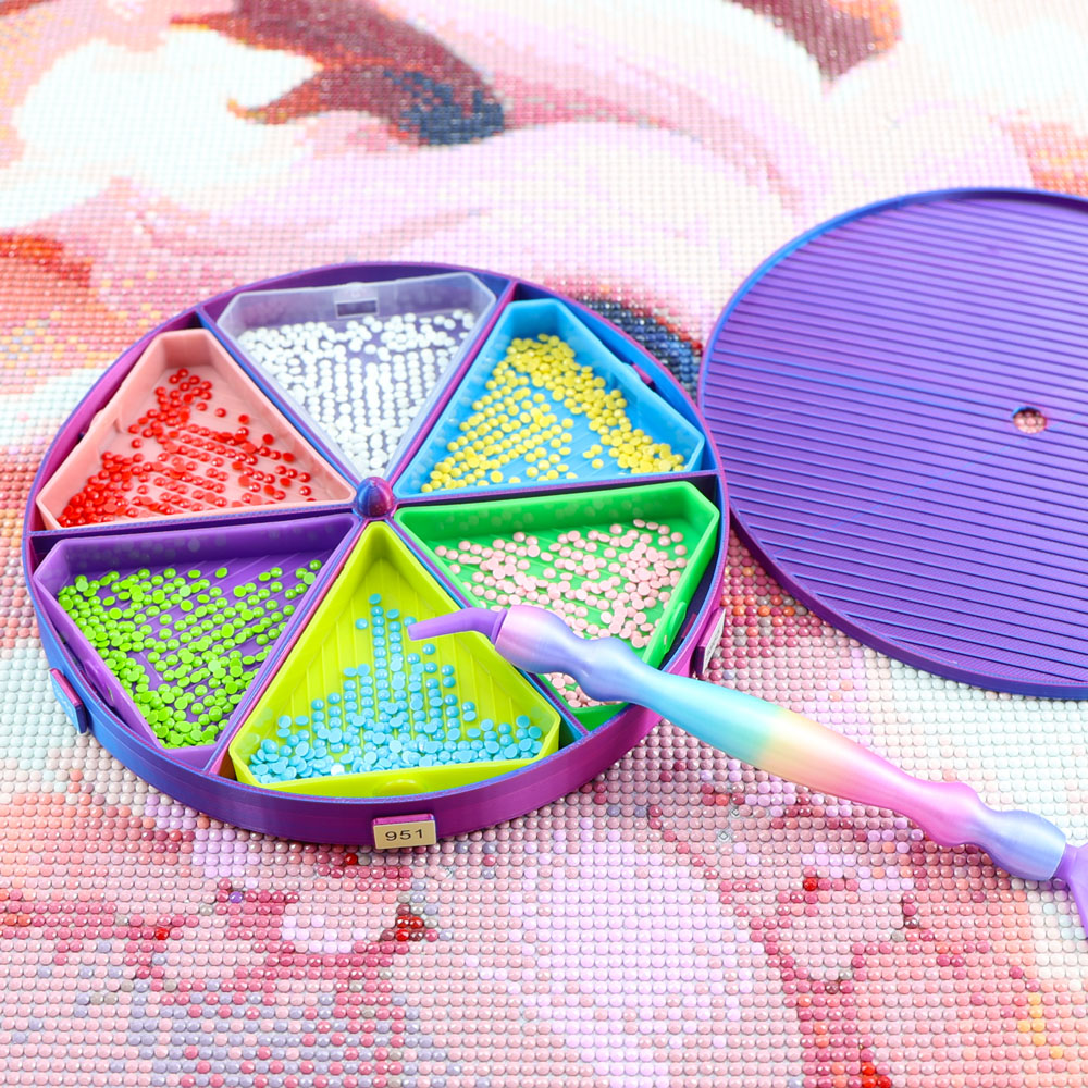 Rotation Beads Tray Organizer  - Embroidery Kit Starter ulasan dan harga