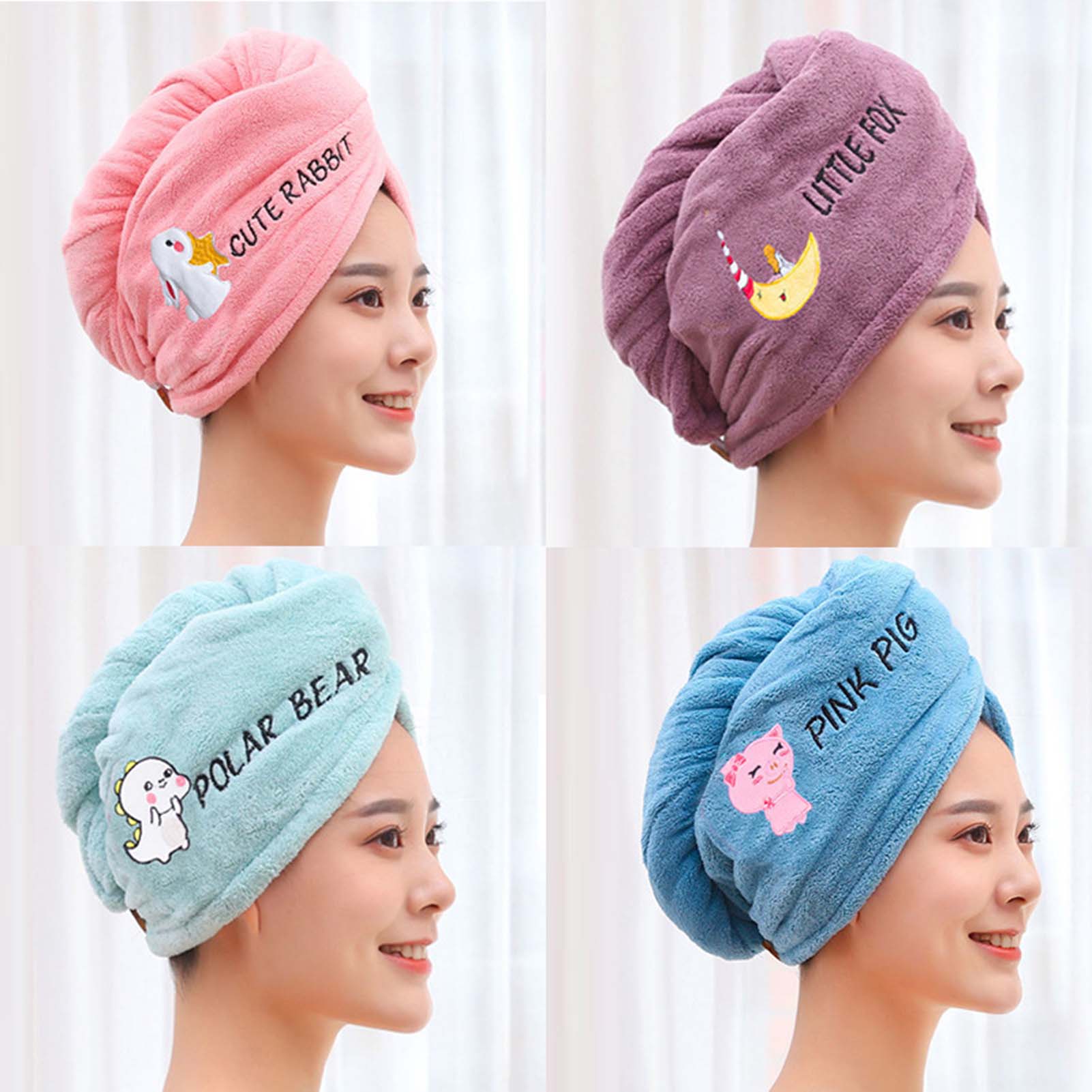 Coral Fleece Womens Hair Towel - Embroidery Hat Machine ulasan dan harga