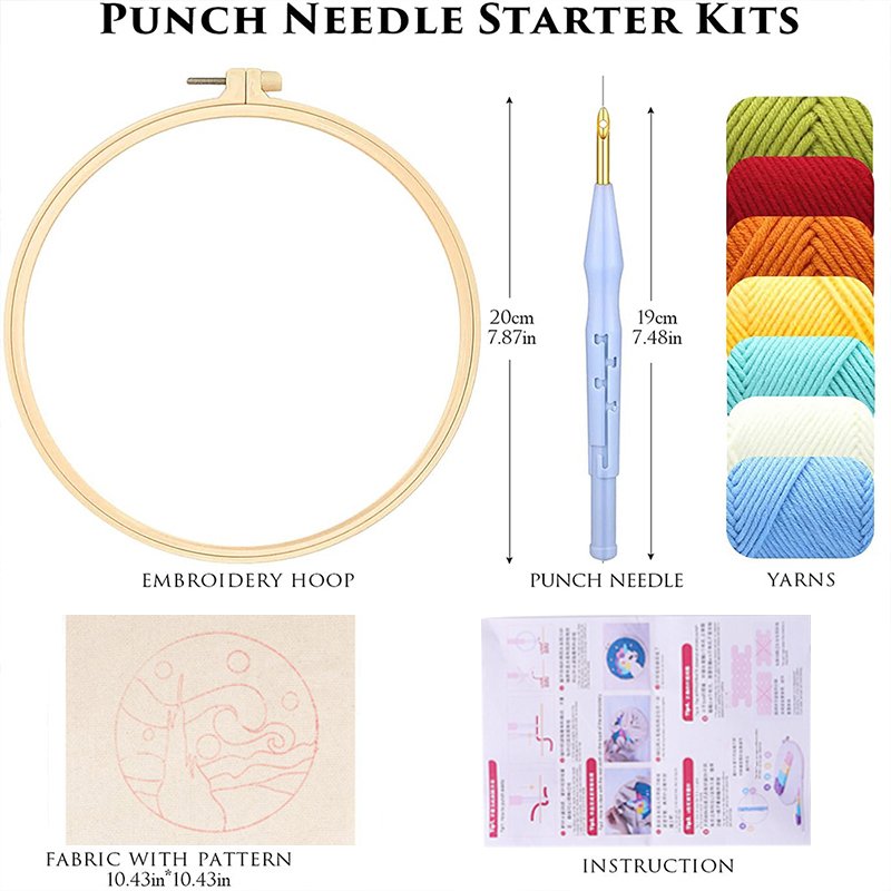 DIY Punch Needle Embroidery Ki - Embroidery Daisy Flower ulasan dan harga