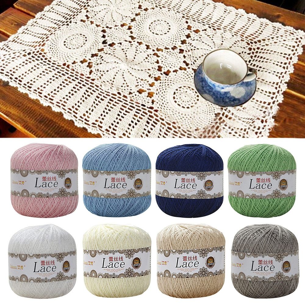50g/Ball Soft Cotton Lace Yarn - Embroidery Thread Yarn ulasan dan harga