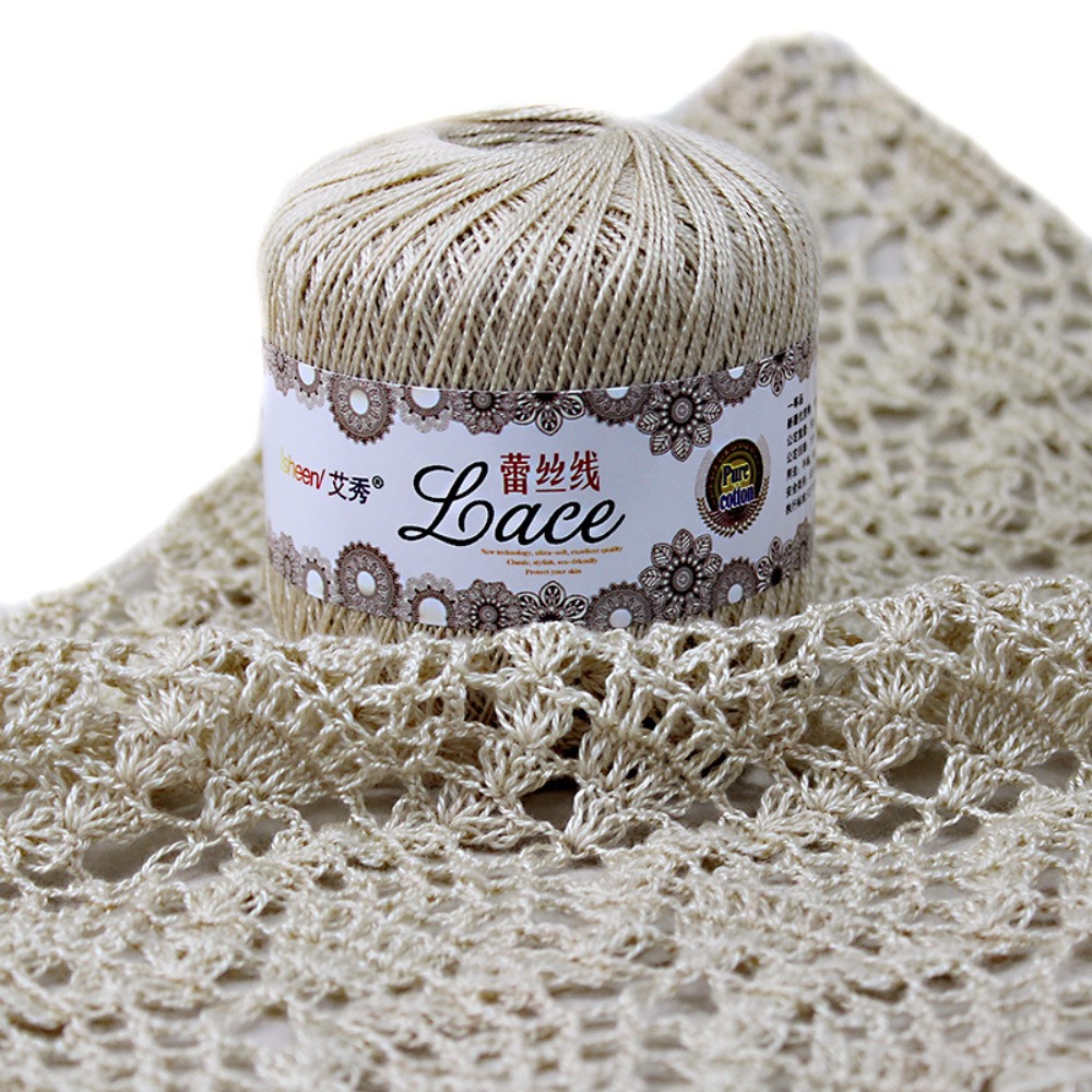50g/Ball Soft Cotton Lace Yarn - Embroidery Thread Yarn ulasan dan harga