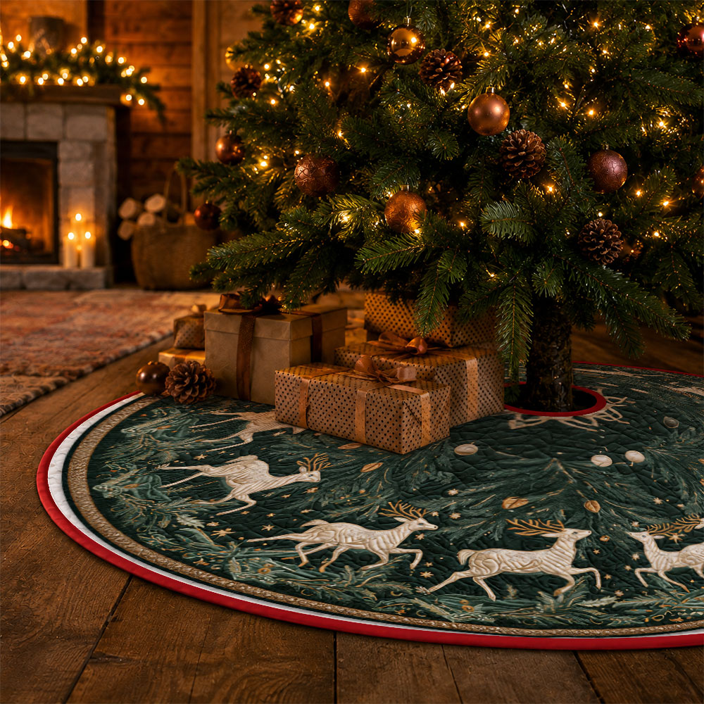 Jit 1pc Christmas Golden Deer  - Embroidery Xmas Tree ulasan dan harga