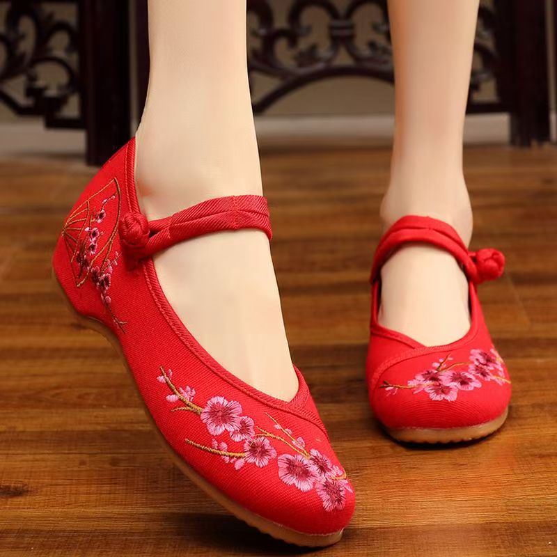 Women Ethnic Style Wedge Embro - Embroidery Fabric ulasan dan harga