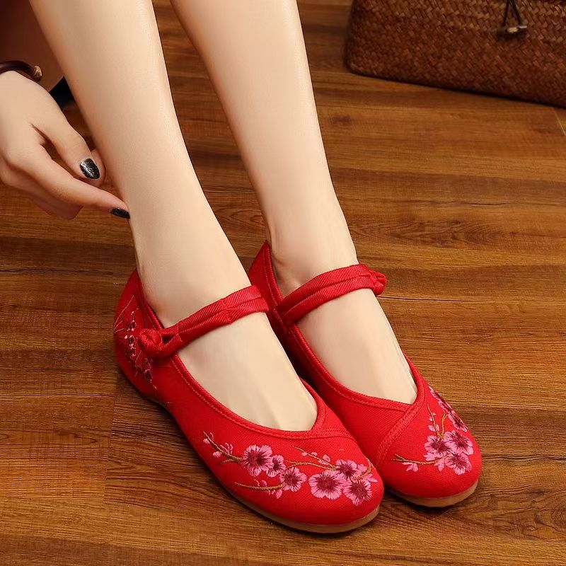Women Ethnic Style Wedge Embro - Embroidery Fabric ulasan dan harga