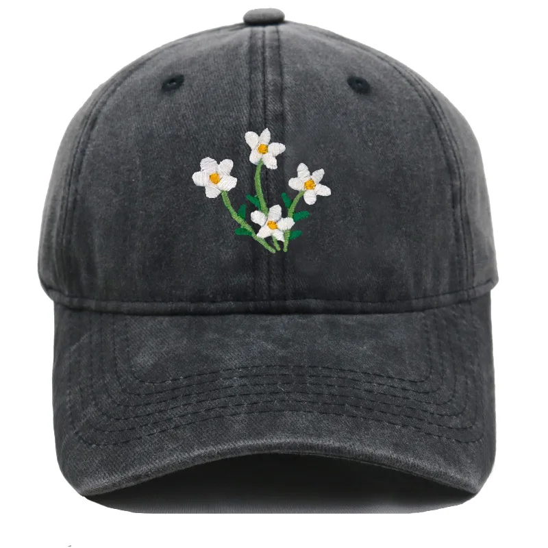 Vintage Washed Cotton Daisy Fl - Embroidery Daisy Flower ulasan dan harga