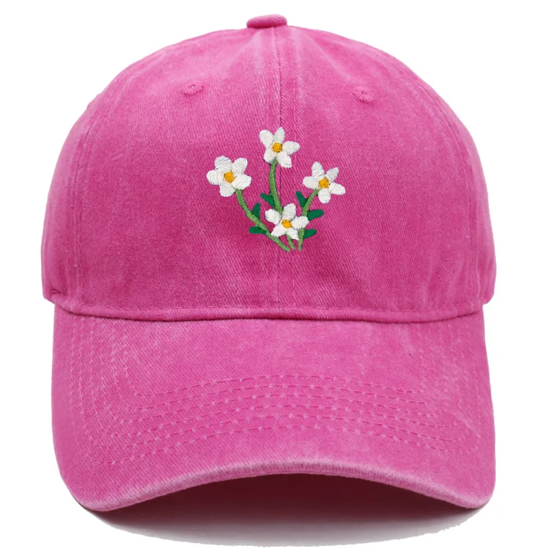 Vintage Washed Cotton Daisy Fl - Embroidery Daisy Flower ulasan dan harga