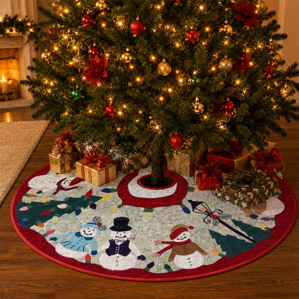 1pc Snowman Family Christmas L - Embroidery Xmas Tree ulasan dan harga