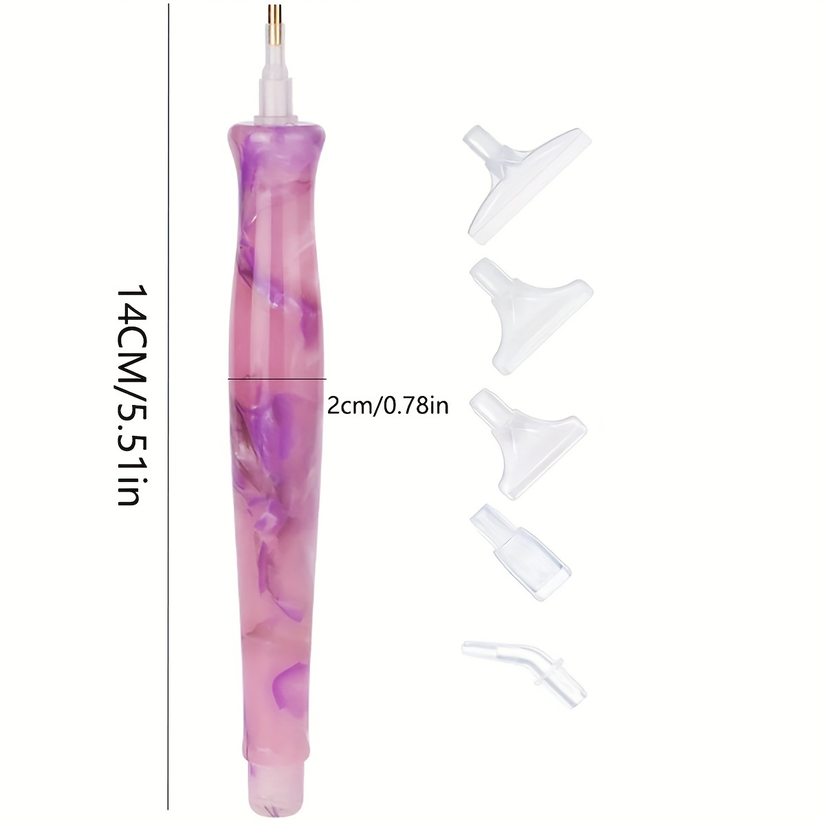1pc Random Color Resin Retro D - Embroidery Needle Pen ulasan dan harga