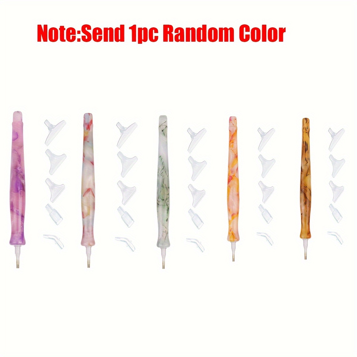 1pc Random Color Resin Retro D - Embroidery Needle Pen ulasan dan harga