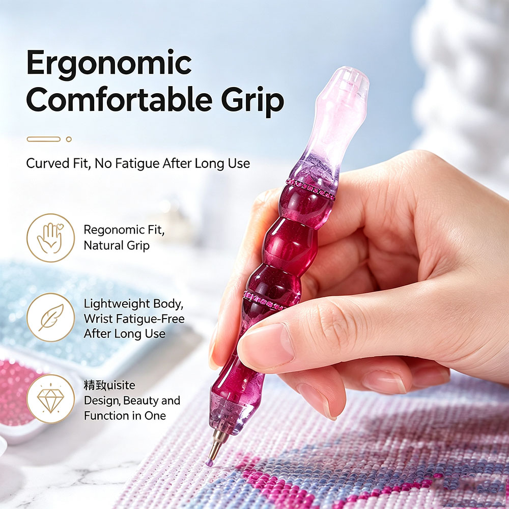 New DIY Handmade Resin Diamond - Embroidery Needle Pen ulasan dan harga