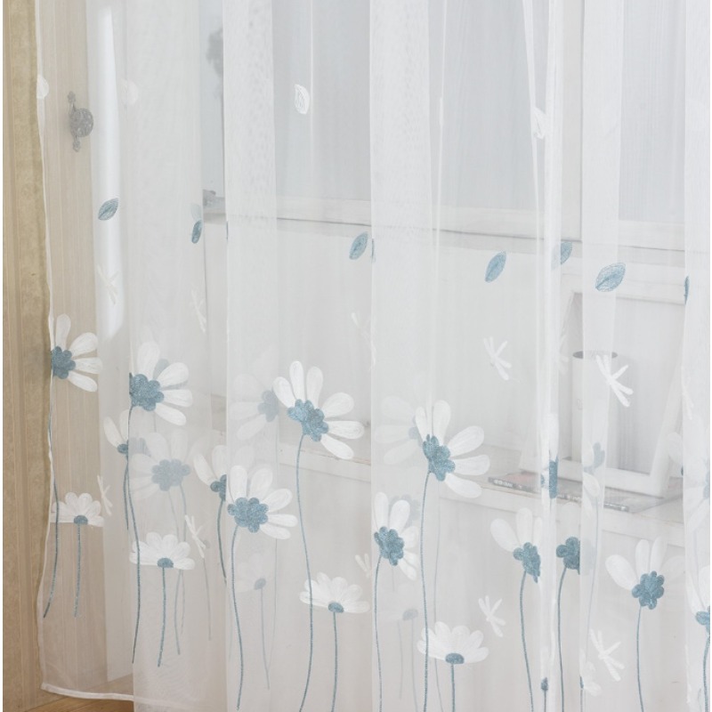 Simple Modern Pastoral Style E - Embroidery Daisy Flower ulasan dan harga