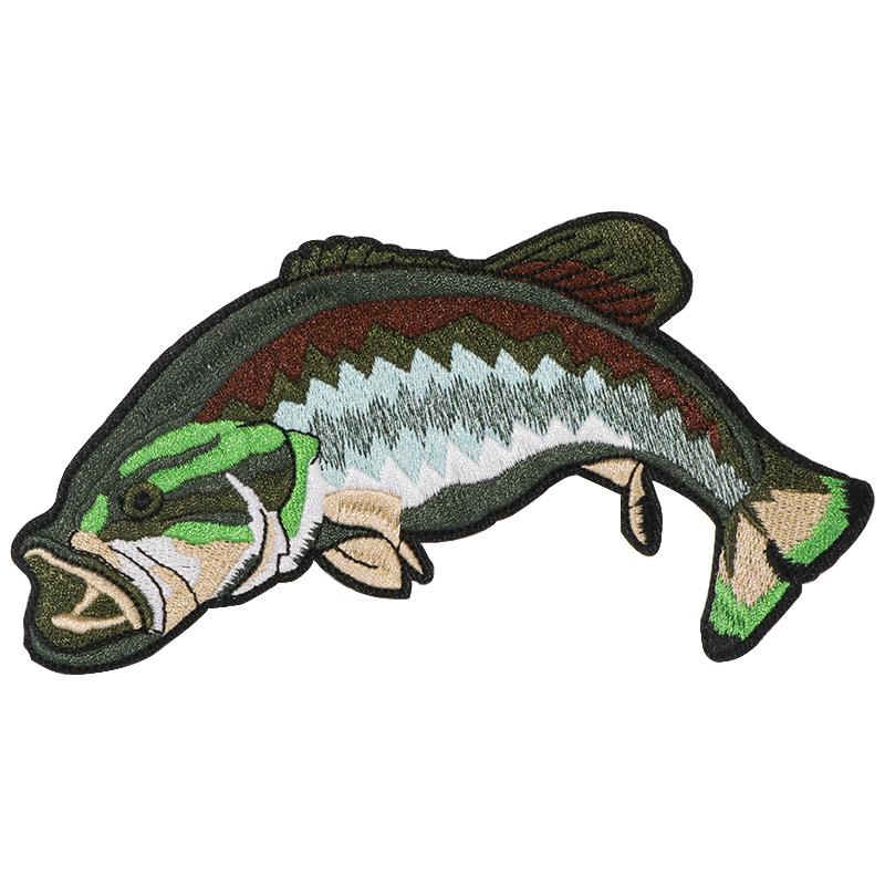 1PC Bass Embroidered Patch Fis - Embroidery Hat Machine ulasan dan harga