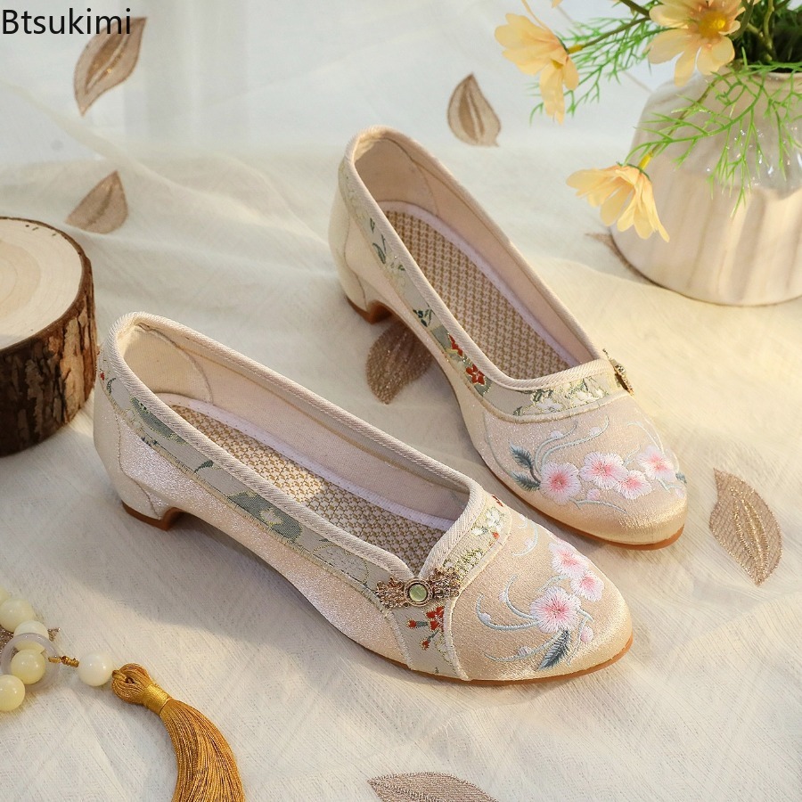 2026 New Women's Shoes Ethnic  - Embroidery Fabric ulasan dan harga