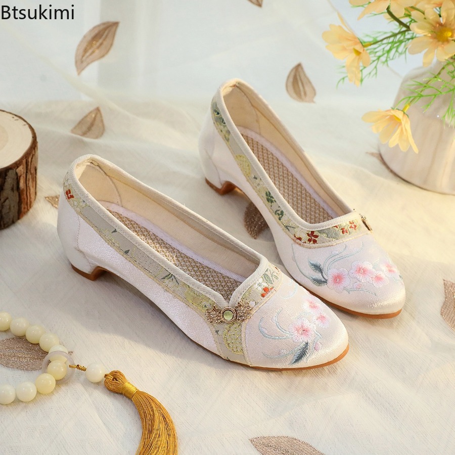 2026 New Women's Shoes Ethnic  - Embroidery Fabric ulasan dan harga