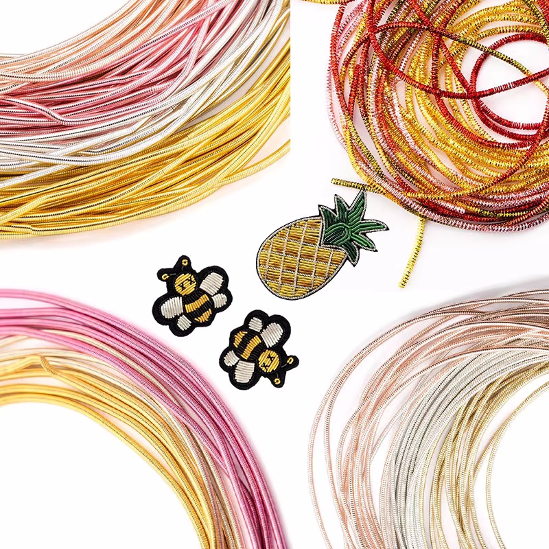 2.6M 1-1.5mm Bullion Wire Fren - Embroidery Thread Yarn ulasan dan harga