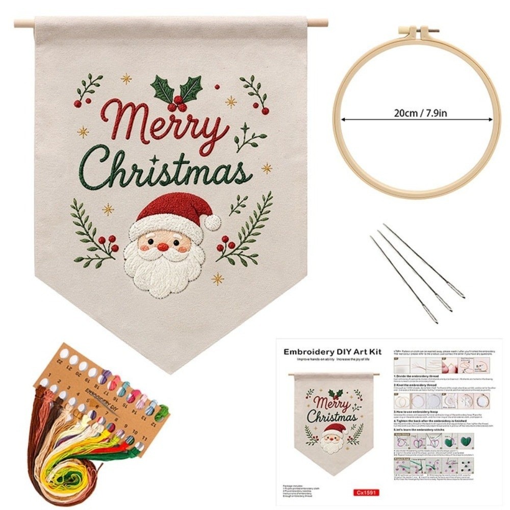 Handmade Christmas Embroidery  - Embroidery Xmas Tree ulasan dan harga