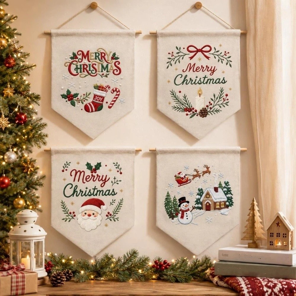 Handmade Christmas Embroidery  - Embroidery Xmas Tree ulasan dan harga
