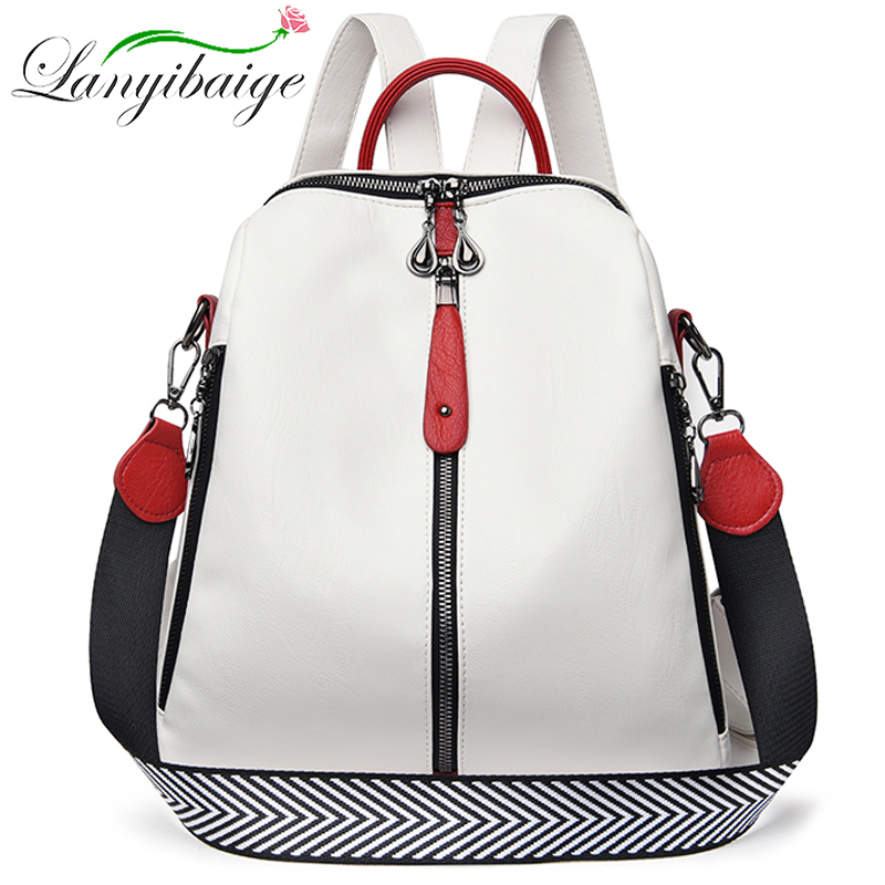 Fashion Backpack Women Soft Le - Embroidery Keychain ulasan dan harga