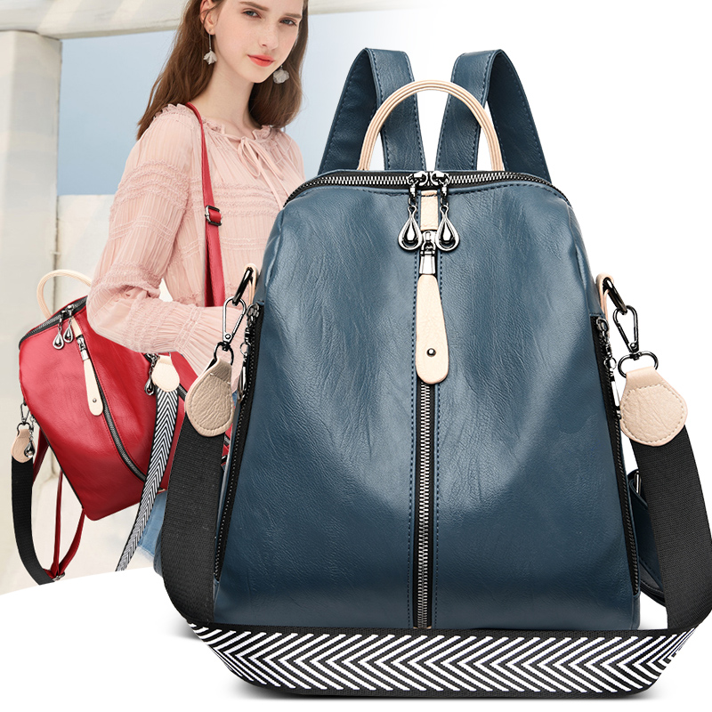 Fashion Backpack Women Soft Le - Embroidery Keychain ulasan dan harga