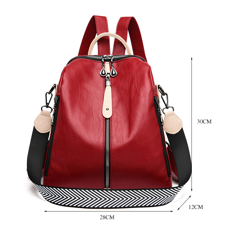 Fashion Backpack Women Soft Le - Embroidery Keychain ulasan dan harga