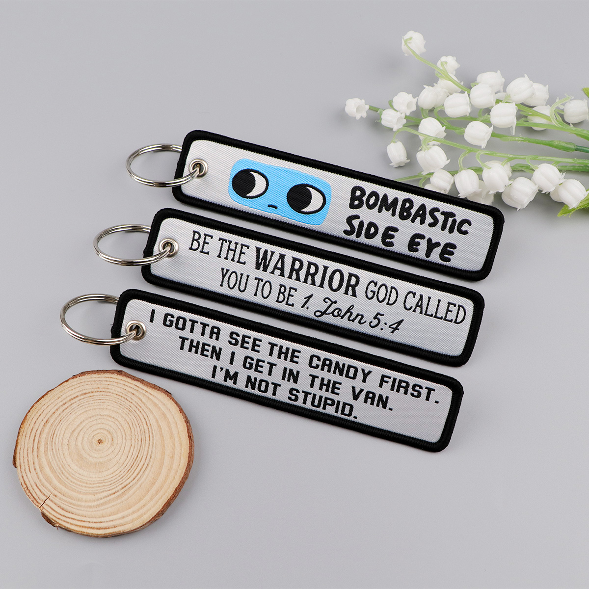 Colors Inspirational Quotes Ke - Embroidery Keychain ulasan dan harga