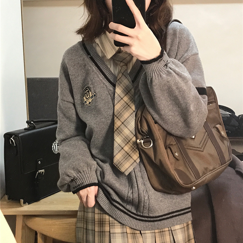 Deeptown Vintage Preppy Women  - Embroidery Thread Yarn ulasan dan harga