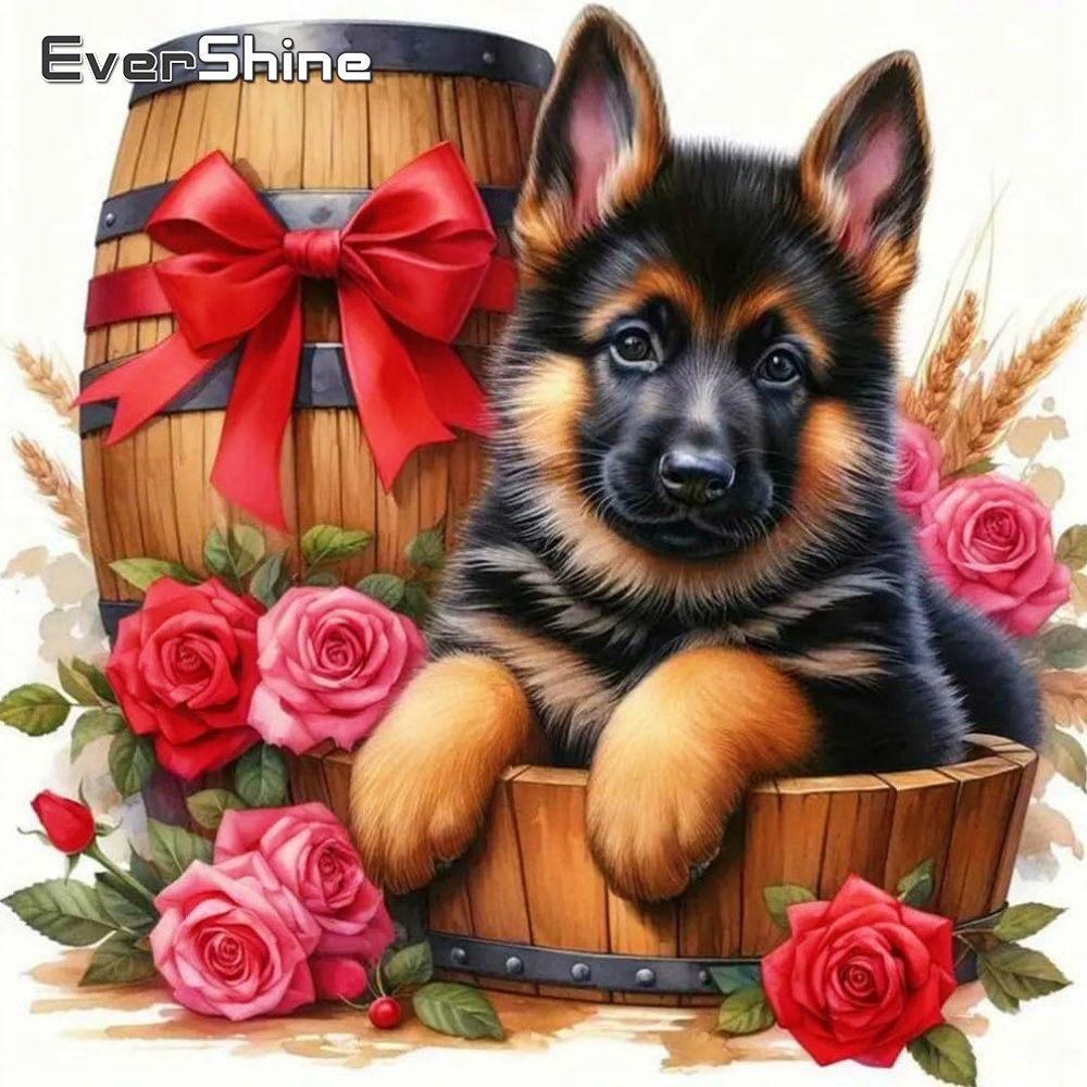 Evershine Diamond Mosaic Dog A - Embroidery Cross Stitch Patterns ulasan dan harga