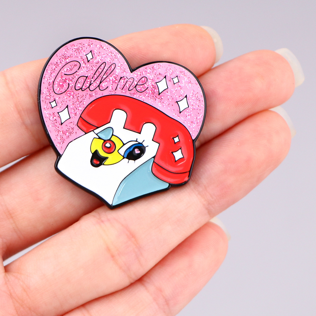 Cute Police Girl Alloy Brooch  - Embroidery Textile ulasan dan harga