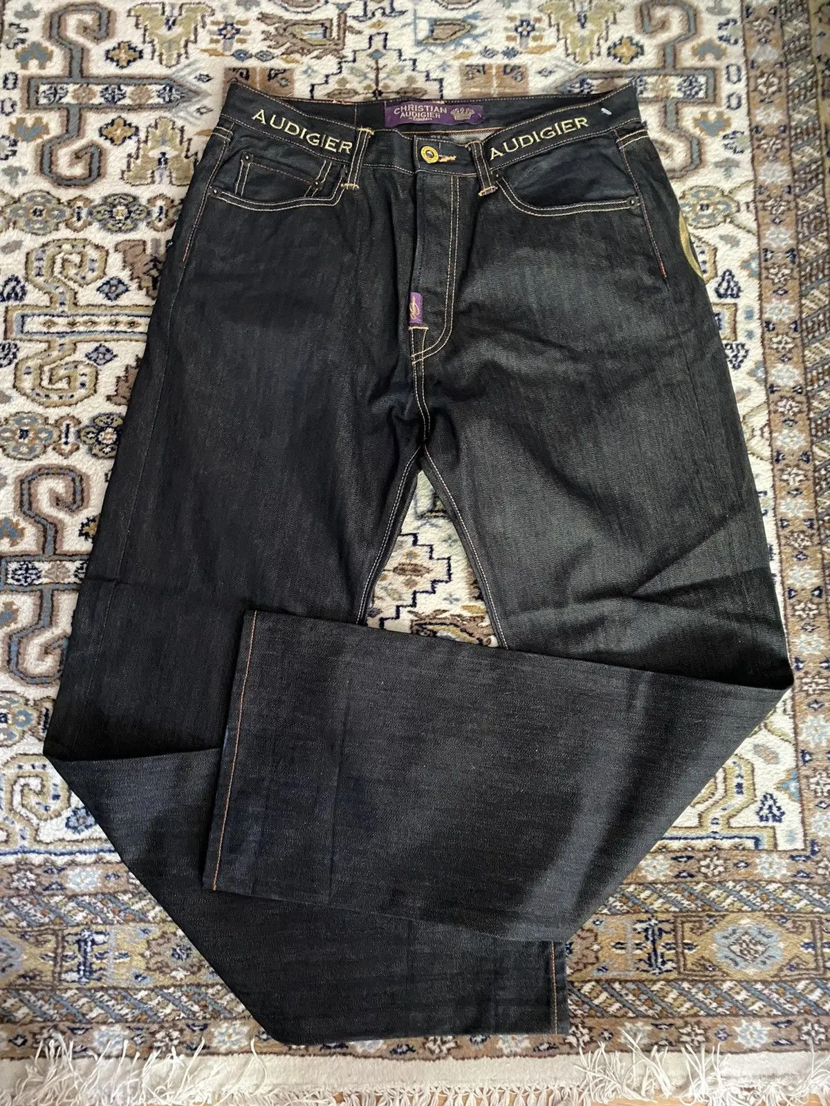 Y2k 2000s Statue of Liberty Di - Embroidery Jeans Sakura ulasan dan harga