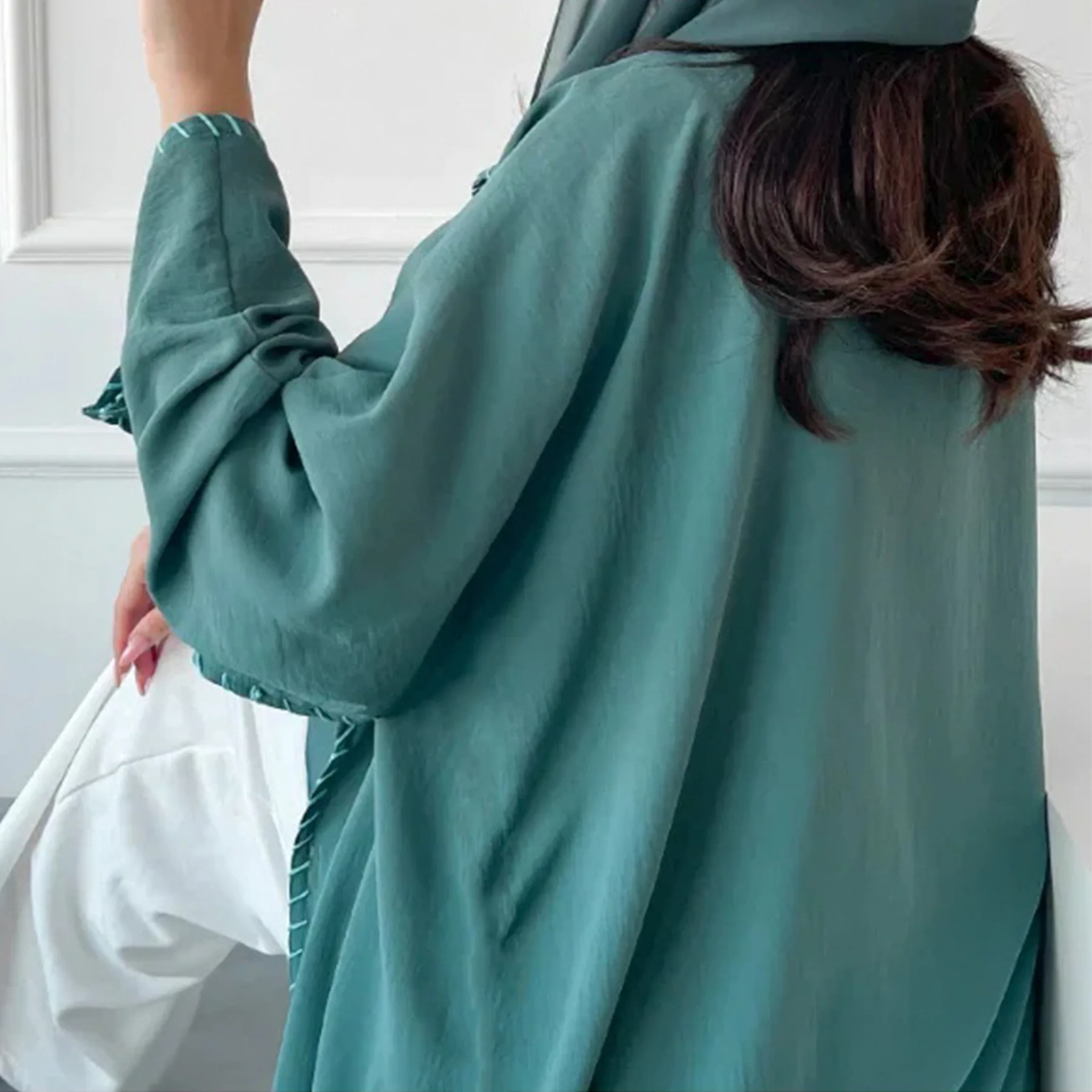 Morocco Kimono Open Abayas Lux - Embroidery Kebaya ulasan dan harga