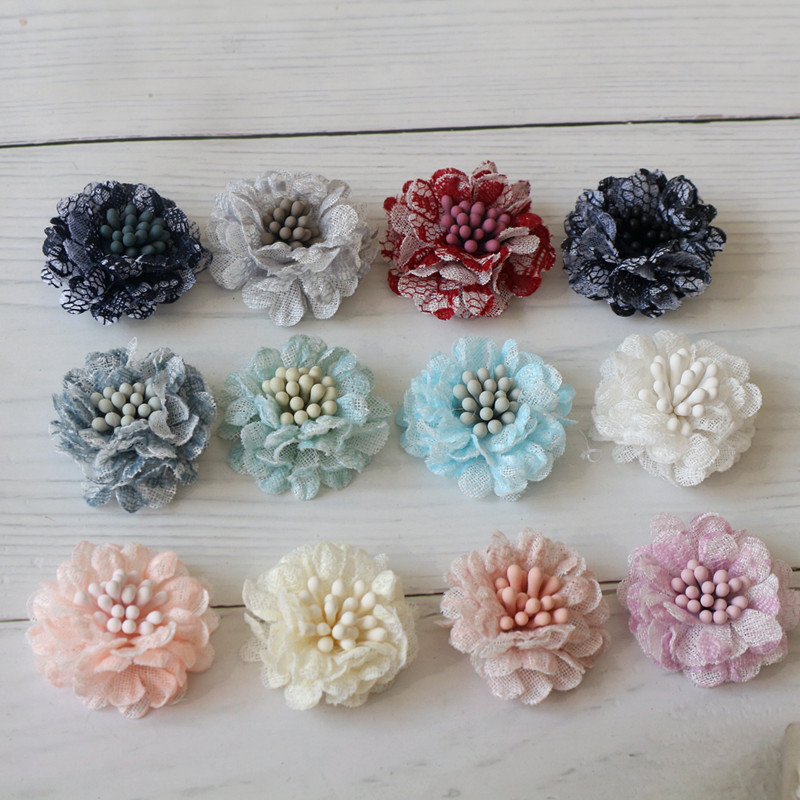 10Pcs 3CM Handmade Small Lace  - Embroidery Daisy Flower ulasan dan harga