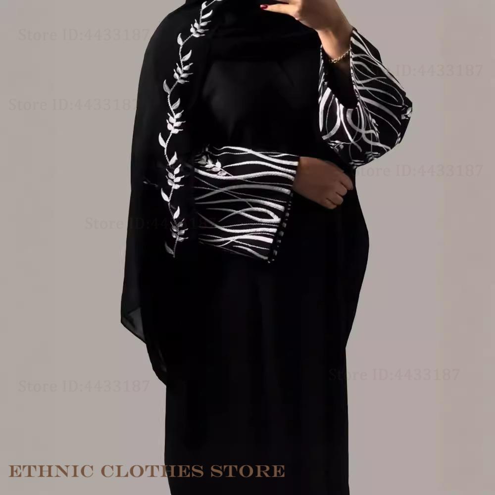 Muslim Women Dress Elegant Bla - Embroidery Kebaya ulasan dan harga