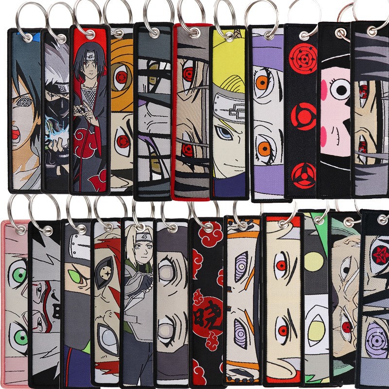 Anime Naruto Embroidery Key Fo - Embroidery Keychain ulasan dan harga