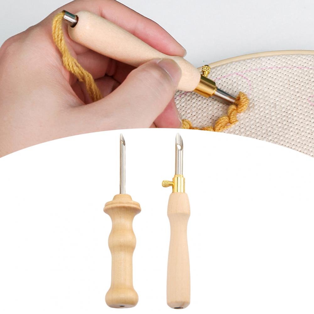 Embroidery Needle Wooden Handl - Embroidery Needle Pen ulasan dan harga