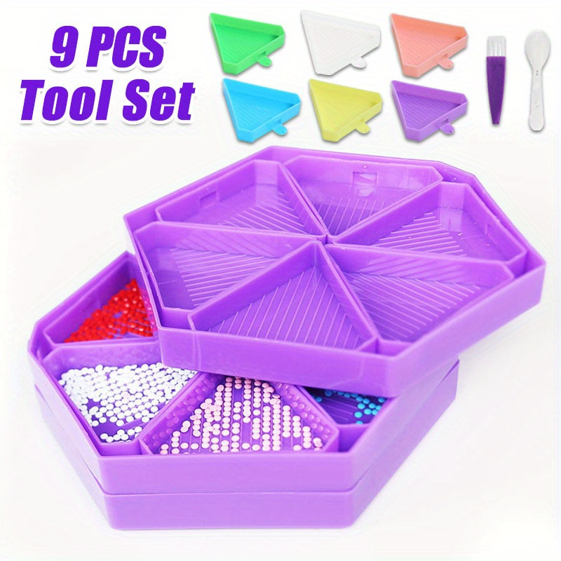 9PCS New Diamond Painting Tray - Embroidery Kit Starter ulasan dan harga