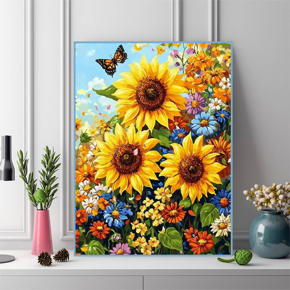 Evershine Full Square Round Di - Embroidery Daisy Flower ulasan dan harga
